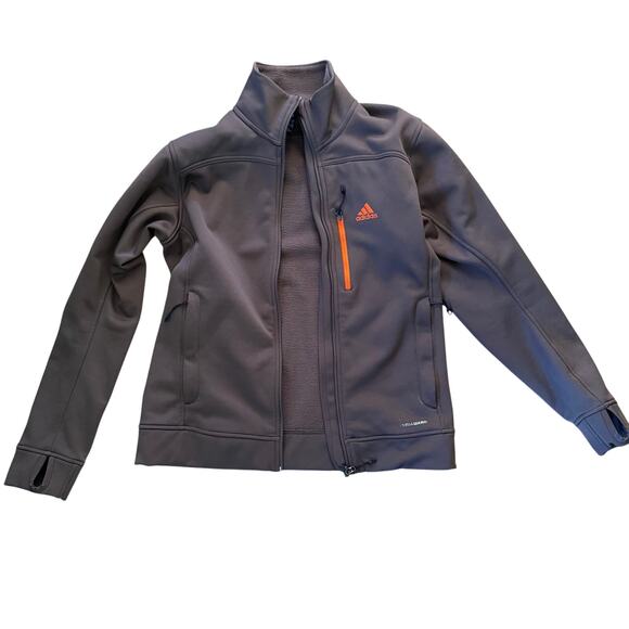 Adidas ClimaWarm Brown Full Zip Jacket Men’s SZ M Thumbholes Outdoor Activewear - Picture 3 of 12